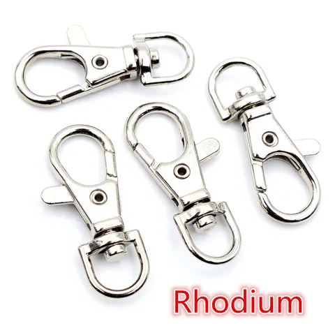 10pcs/lot 32mm 36mm 38mm Bronze Rhodium Gold Silver Plated Jewelry Findings,Lobster Clasp Hooks for Necklace&Bracelet Chain DIY
