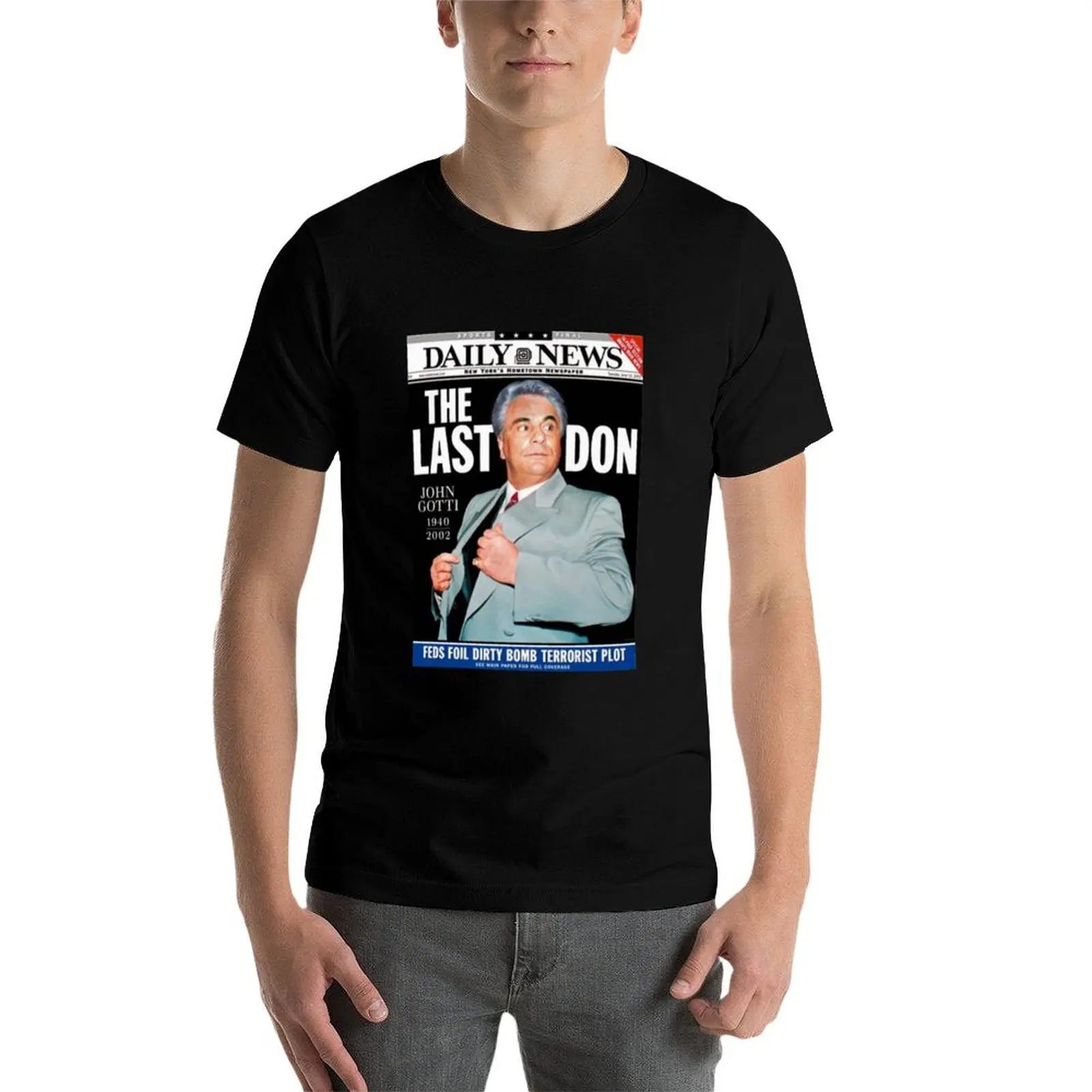 Фото Футболка John Gotti The Last Don, мужские футболки с графическим принтом, мужские футболки с забавными графическими рисунками, мужские футболки с забавными принтами №3
