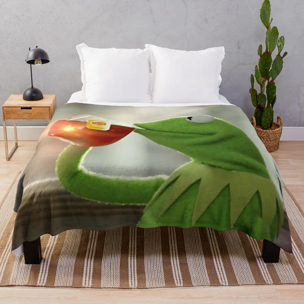 

Cocas bebendo chá lance cobertor piquenique cobertor