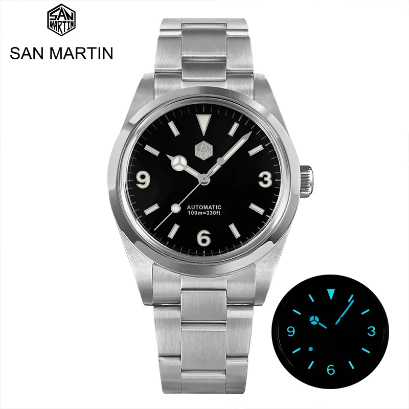 

San Martin New 39mm Explore Climbing Series YN55 Men Luxury Watch Fashion Sport Automatic Mechanical Sapphire 10Bar BGW9 Lume