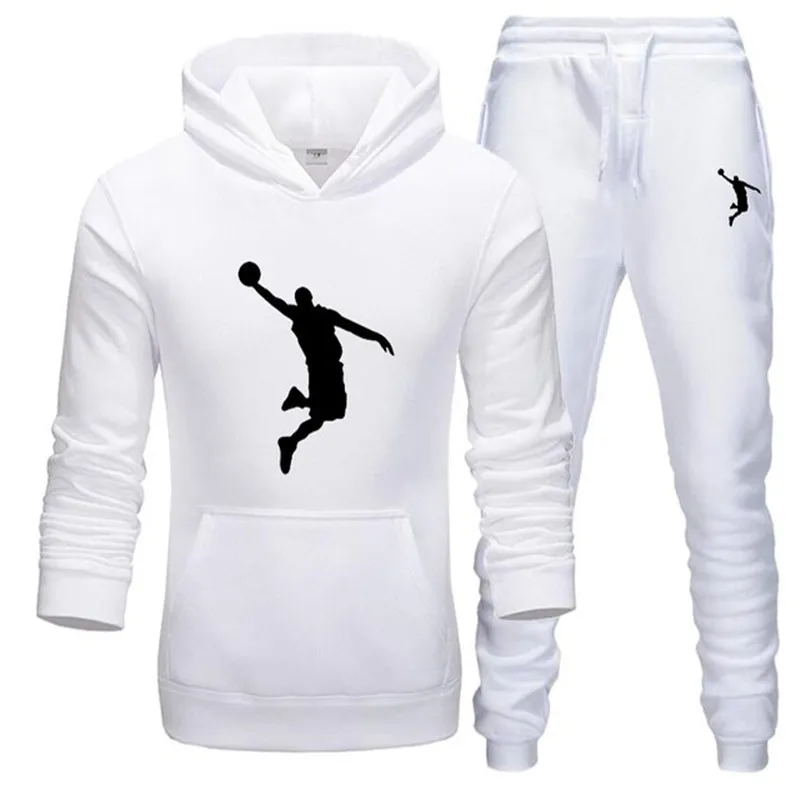 

2023 New Men's Casual Sports Suit Sweater Hooded Jacket Trousers Sportswear Outdoor Jogging Hoodie