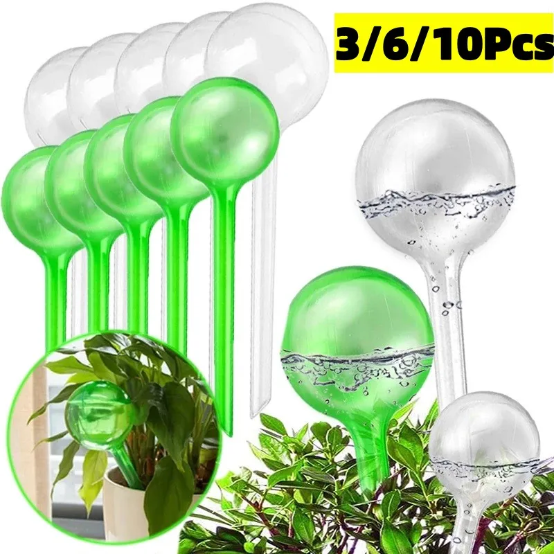 3/6/10 Pcs Automatic Plant Watering Bulbs Self Watering Globes Plastic Balls Garden Plant Water Device Drip Irrigation System