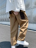 2022 european and american summer new mens trousers large size mens casual pants personality color matching pocket long pants