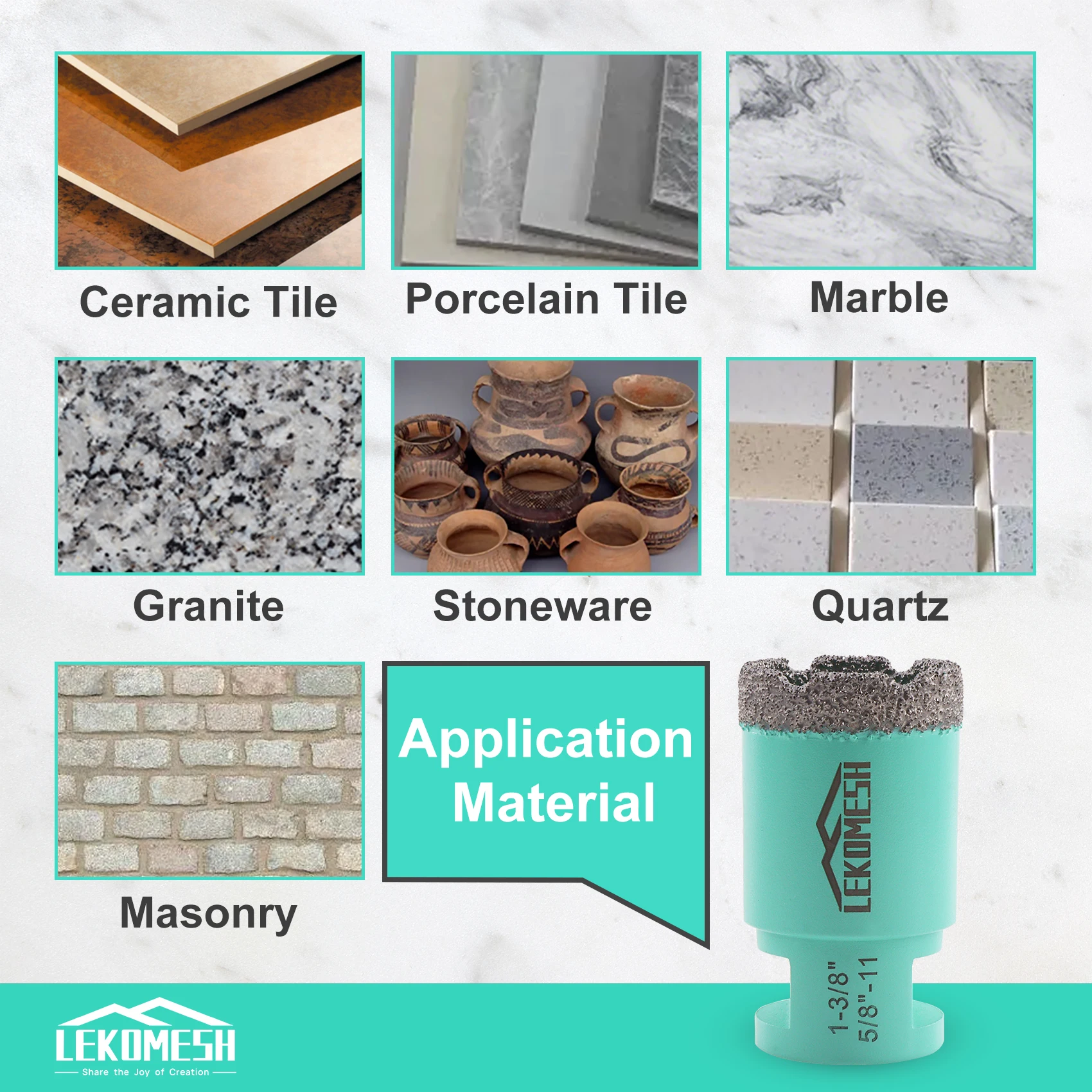 Коронки для алмазного сверла LEKOMESH 25/35/100 мм