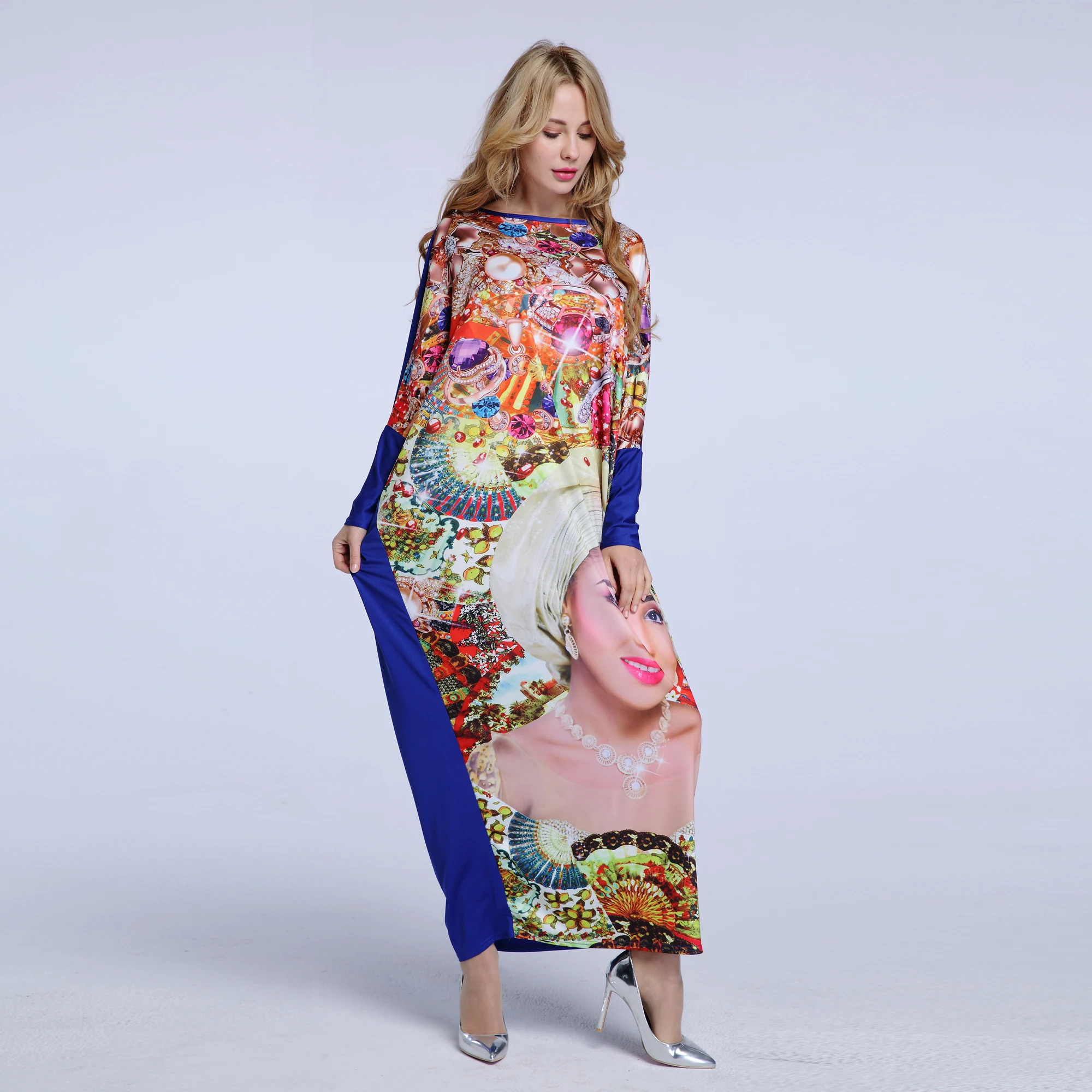 2024 Африканское Платье Макси Дашики Женское Суперэластичное С Ромбовидным