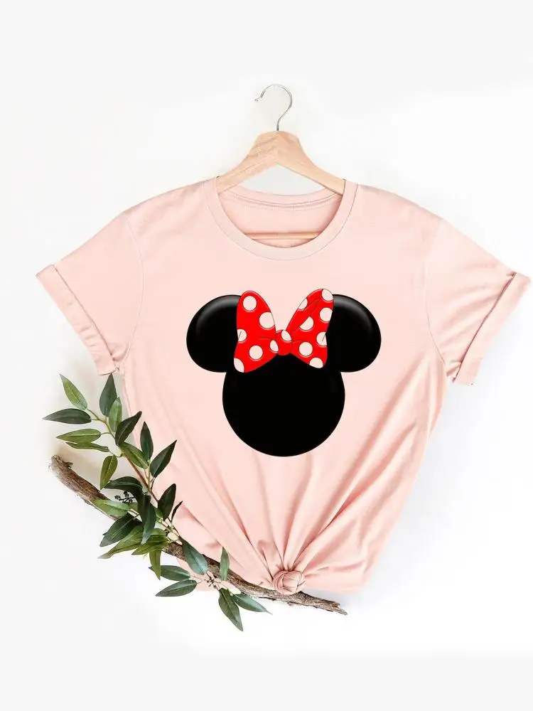 

Женский топ с коротким рукавом и принтом «Микки Маус»