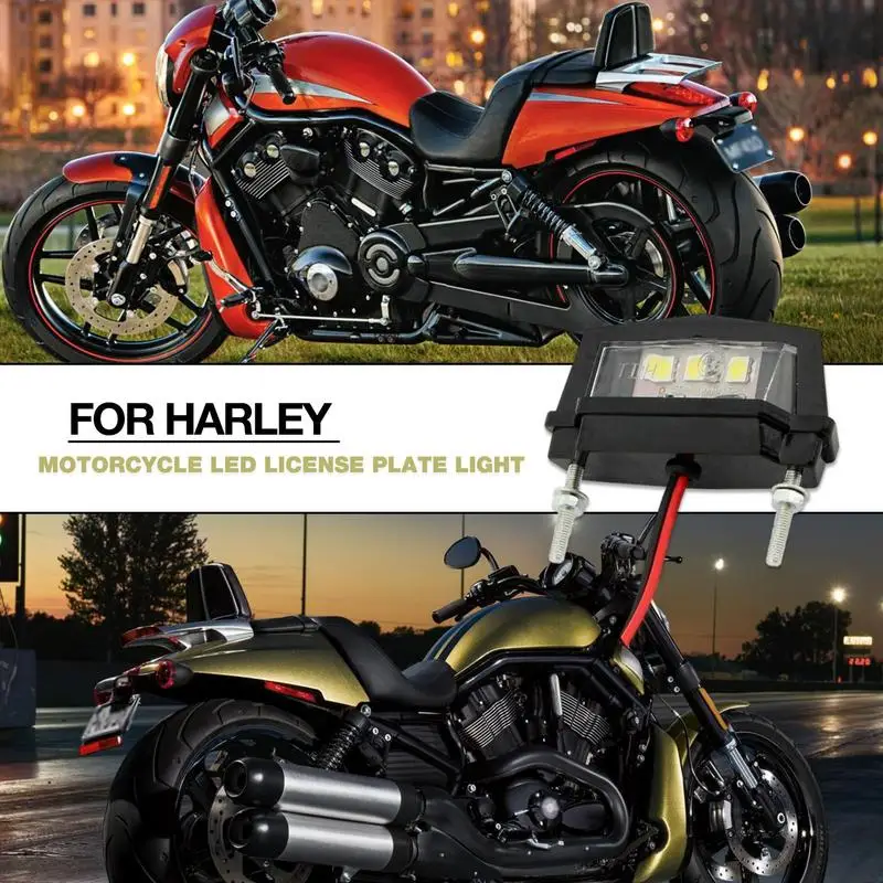 

Лампа для мотоцикла 12 В в ретро стиле, водонепроницаемый светильник для номерного знака, с низким энергопотреблением, с 3 лампами