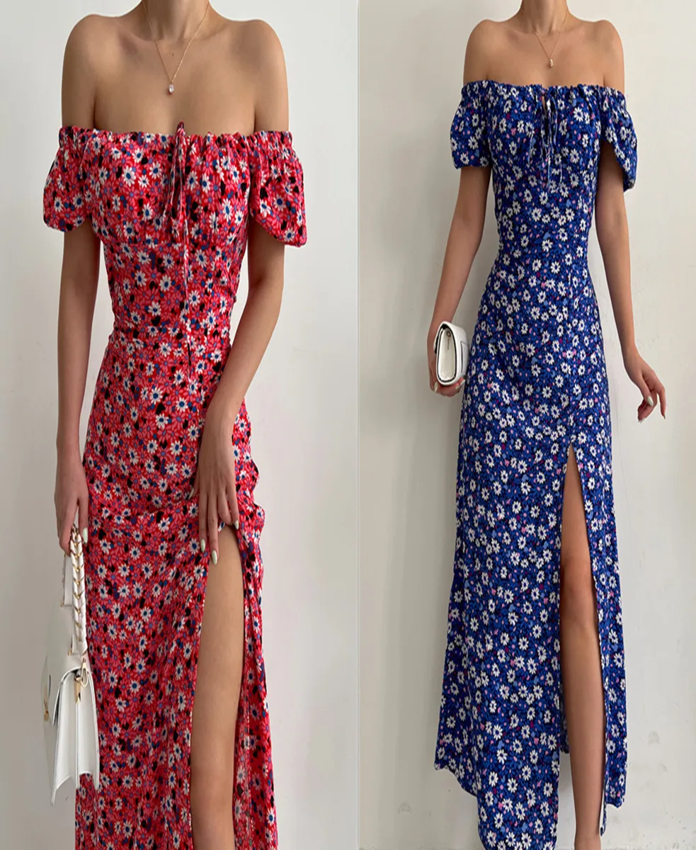 

Женское платье с цифровым принтом Letnia Sukienka Damska, Привлекательное платье в европейском и американском стиле с разрезом, лето 2022