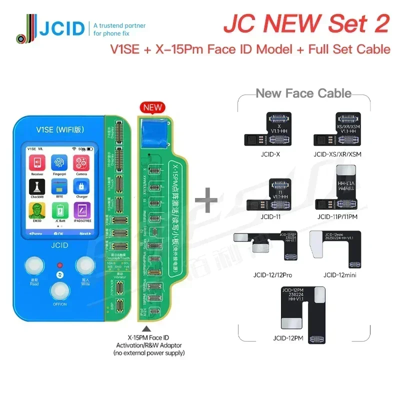 JCID Несъемный гибкий кабель Face ID Repair FPC для iPhone X-12PM Проблемы без пайки Инструмент