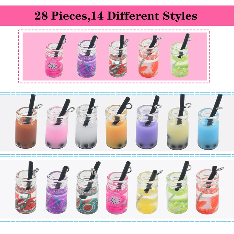 

Маленькая подвеска UKMRS в виде пузырька, стеклянная бутылка, Сакура, милые серьги «сделай сам», Подвески для изготовления ювелирных изделий, ...