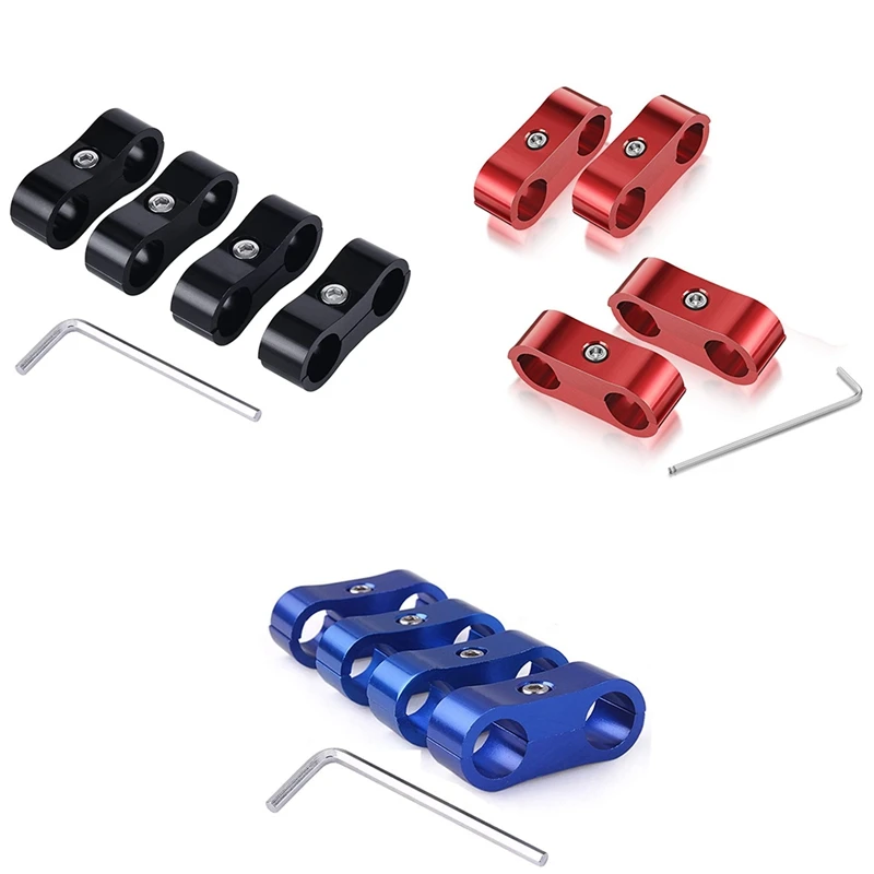 4 шт. 6AN зажим для сепаратора шланга монтажные зажимы топливопровода алюминиевый