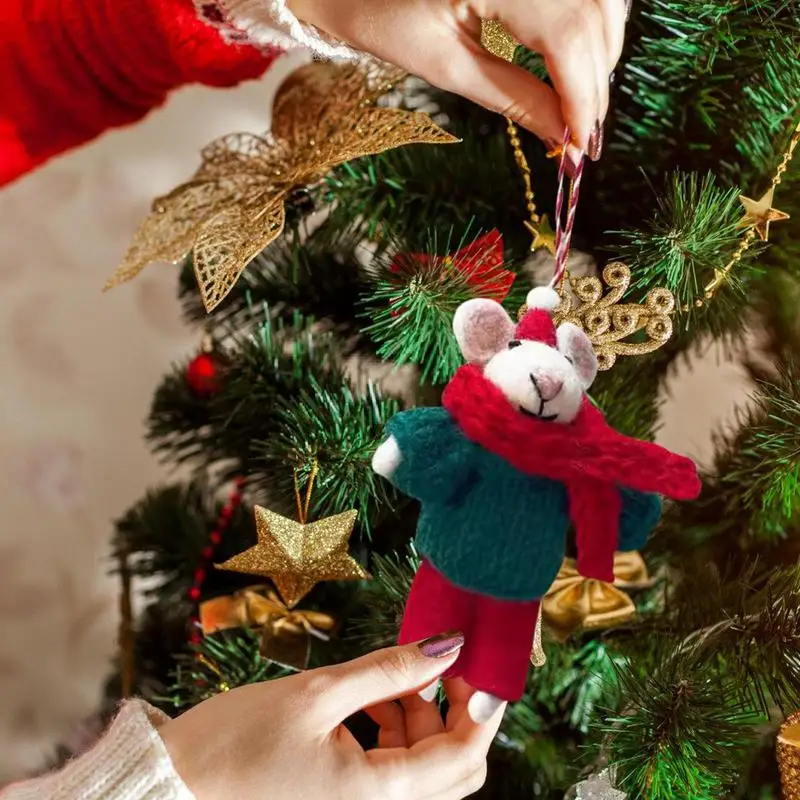 Украшение для рождественской елки ручной шерстяной фетр подвеска в виде