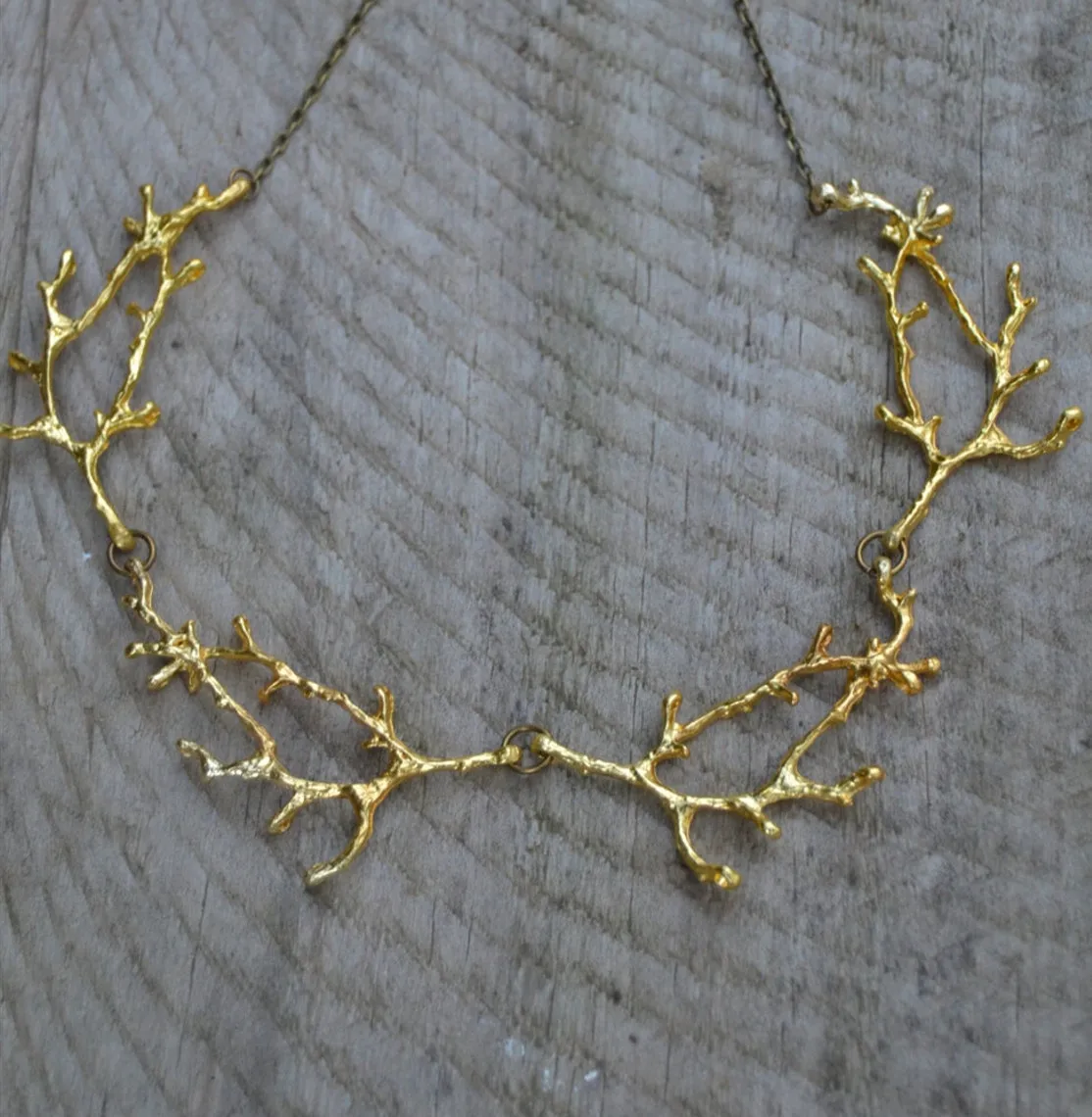 

New Gold Branch Necklace Gold Branch Necklace Antique Branch Jewelry, Branch Jewelry Woodland Jewelry Accessories Necklace