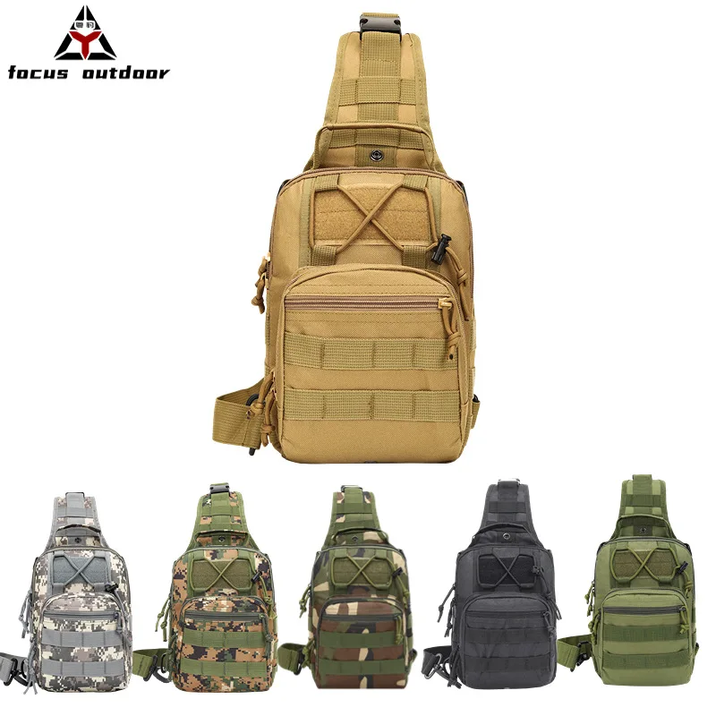 

HDIRXG Hiking Man Military Tactical Shoulder Bag Outdoor Waterproof Climbing Backpak Multifunction Camouflage Tactical Chest Bag