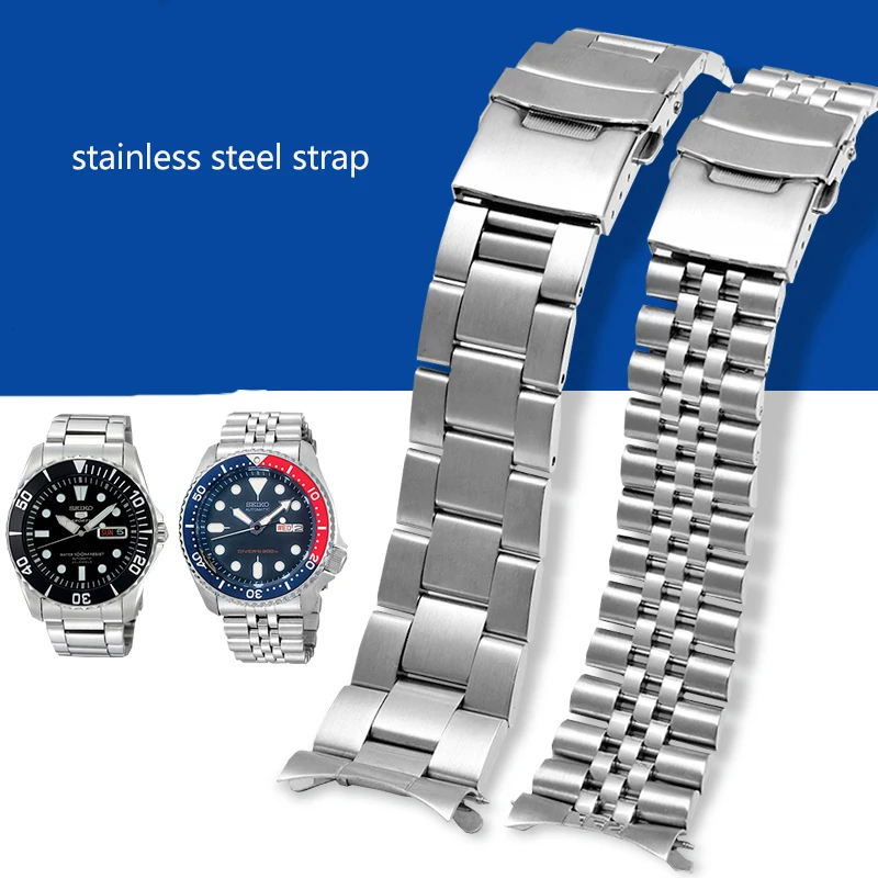 

For Seiko SKX007 009 SKX175/173 High Quality Staniless Steel Watch Band Trend Men Strap Solid Folding Clasp Accessories 20mm22m