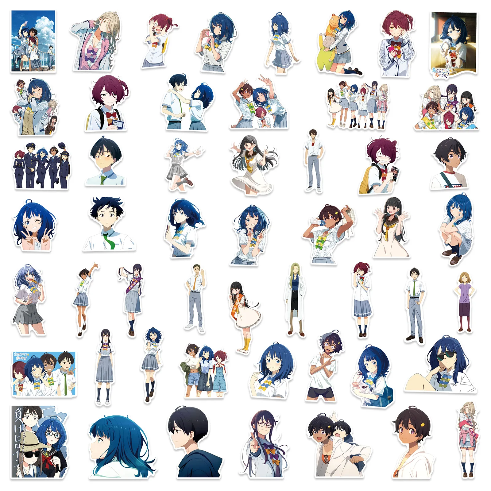 50 Шт. Аниме Too Many Lost Heroes Наклейки Янми Анна Якишио DIY Для Скрапбукинга Ноутбуков
