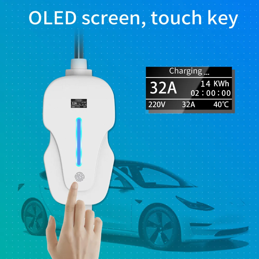 Портативное зарядное устройство для электромобилей GKFLY 7 кВт регулируемое 10 А/16