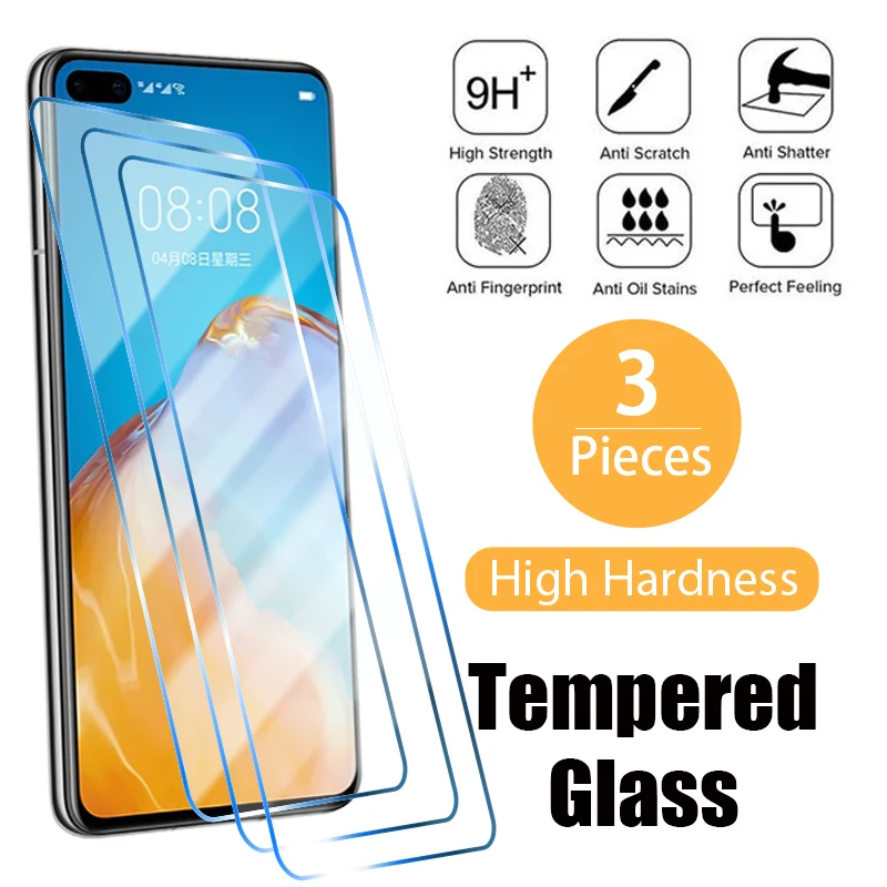 

3pcs Screen Ptotector for Huawei P50 P40 P30 Lite P20 Pro P Smart S Z 2021 2020 2019 Glass for Huawei Y9 Y7 Y6 Y5 2019 Y7p Y8p