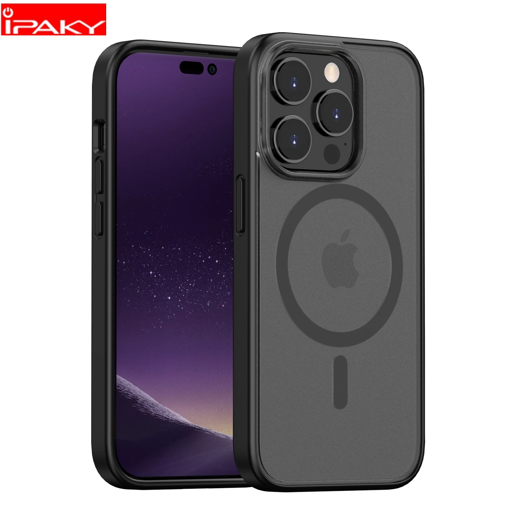 

for iPhone 14 Magnetic Case IPAKY 14 Pro Plus Shadow Frosted Matte Translucent Shockproof Armor Case for iPhone 14 Pro Max Case
