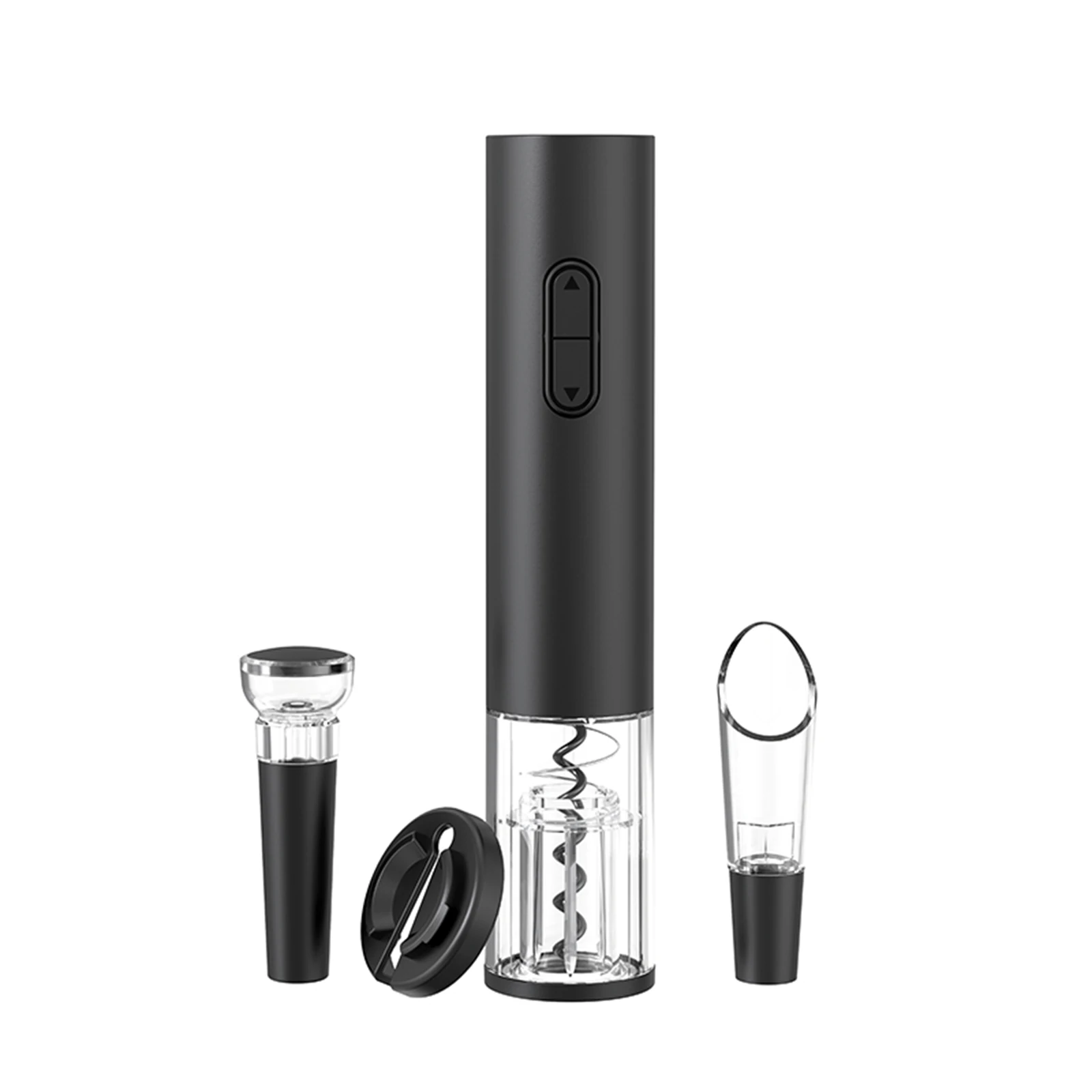 

Electric Wine Bottle Opener Battery Operated Automatic Wine Corkscrew Bottle Opener With Foil Cutter Pourer Vacuum Stopper