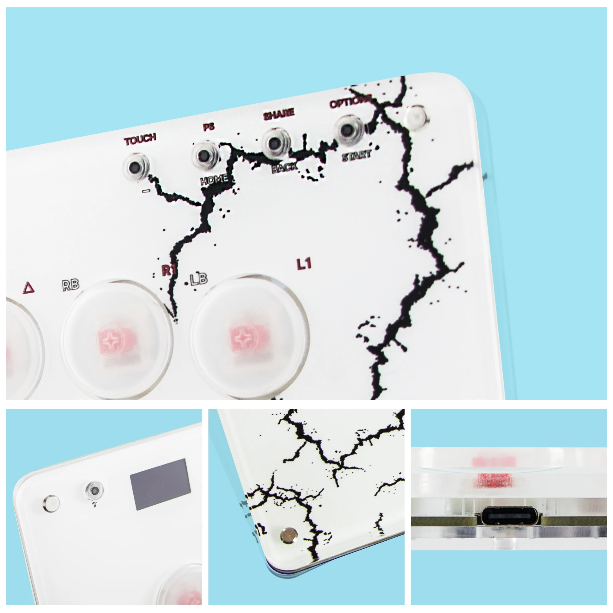 Бессрычажный контроллер REMANK для PS4/ПК/переключателя/паровой аркадный боевой