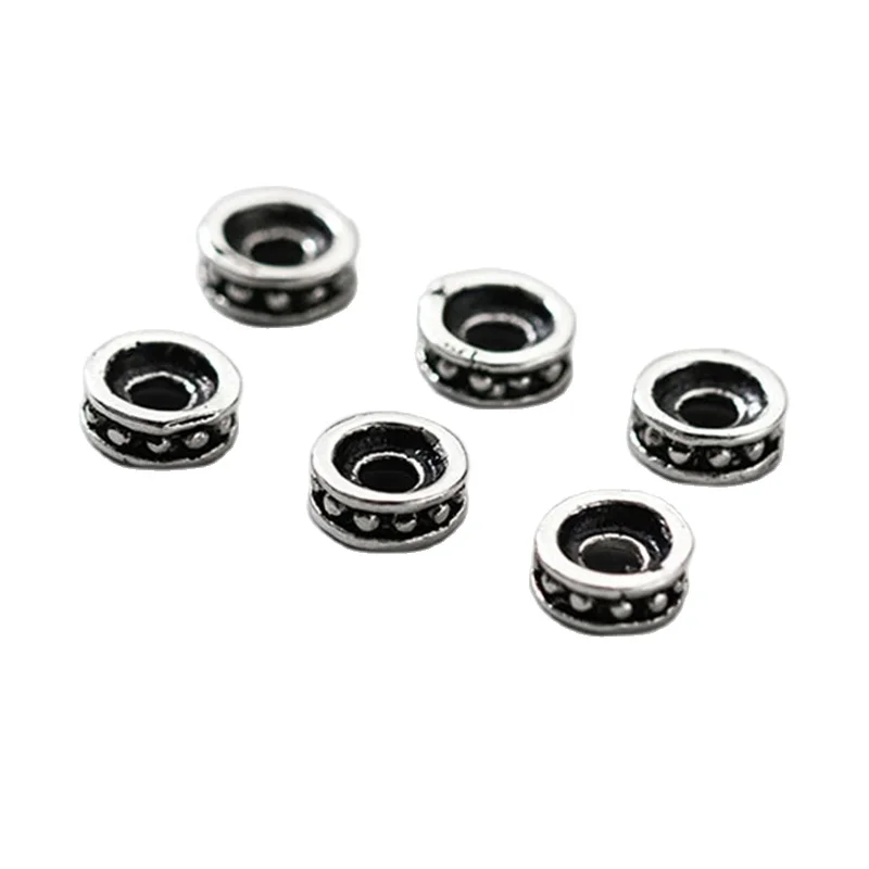 2 шт./партия бусины из серебра 925 пробы 5 мм