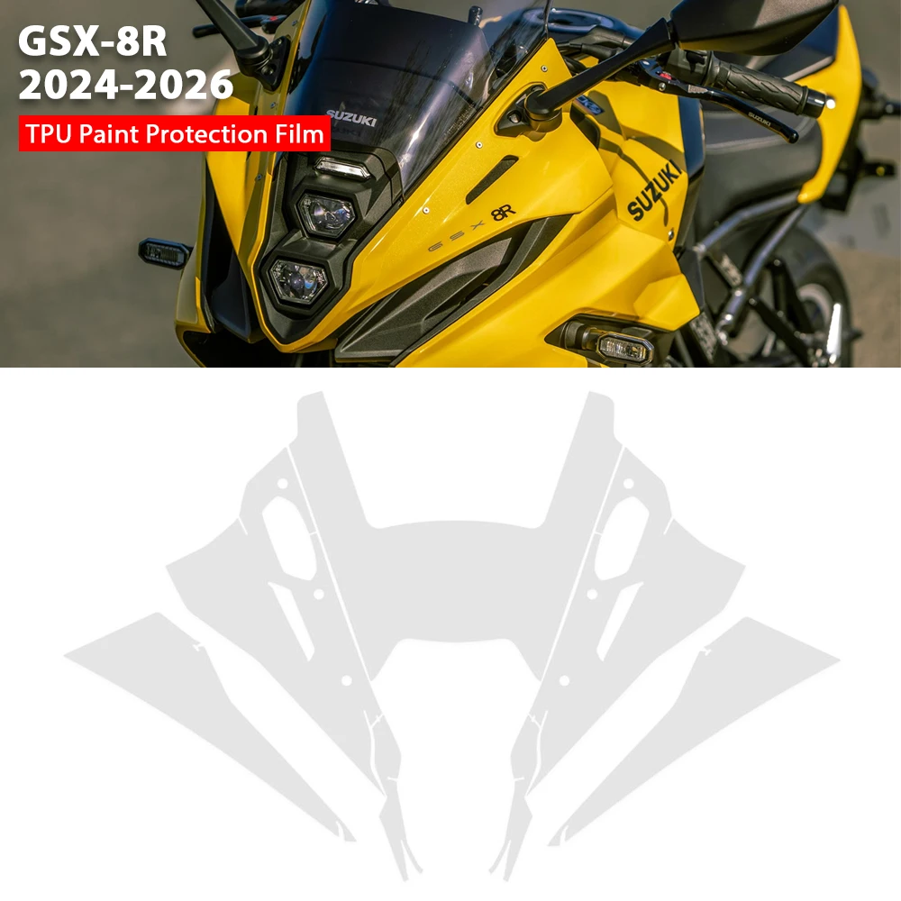 Фото НОВАЯ защитная пленка из ТПУ для мотоциклов SUZUKI GSX-8R, антицарапийная защита обтекателя, подходит для GSX 8R 2024-2026 №1