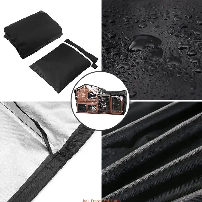 Чехол для клетки кроликов прочное покрытие из ткани Оксфорд двойной палубных