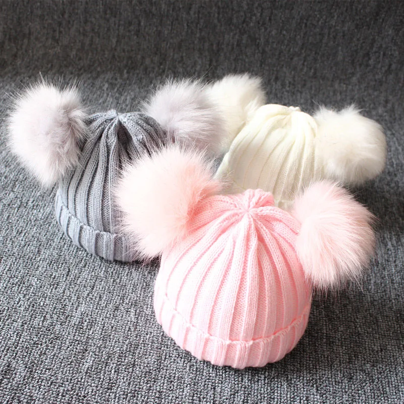 

Baby Hat Scarf Set Soft Infant Baby Girl Boy Winter Autum Hat for Kids Warm Knitted Toddler Baby Stuff Beanies Cap Fur Ball Hat