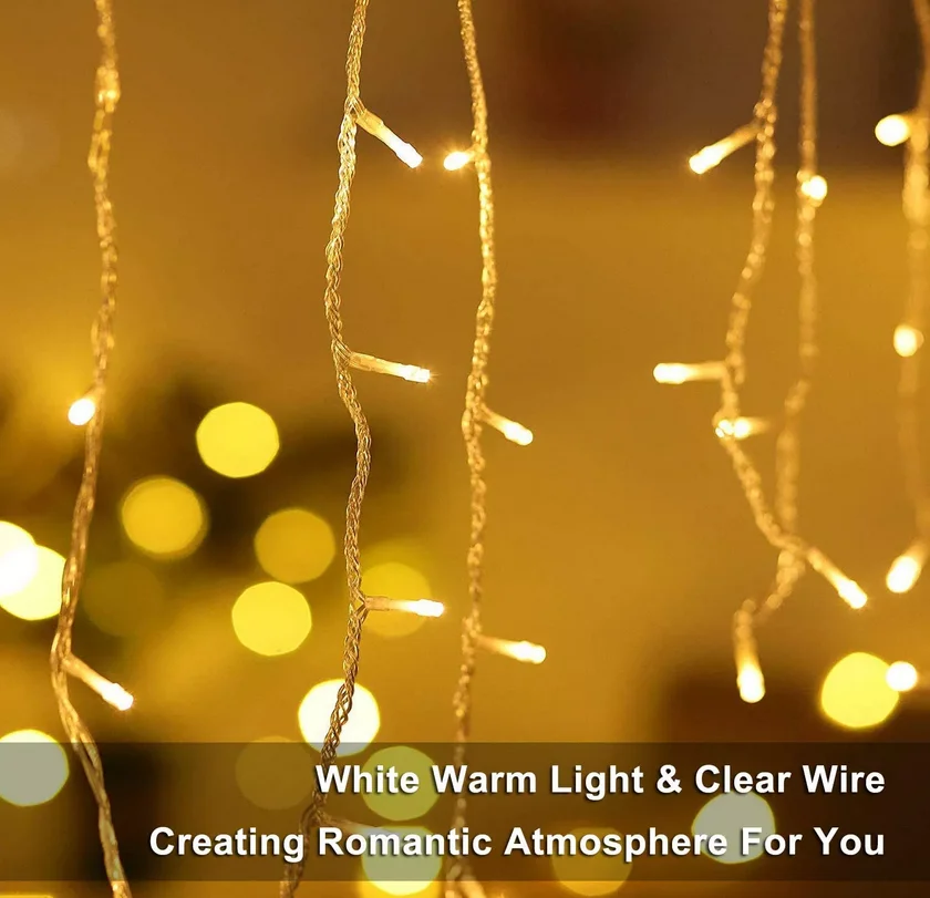 Рождественская гирлянда 5 м светодиодная гирлянда-занавес в виде сосулек