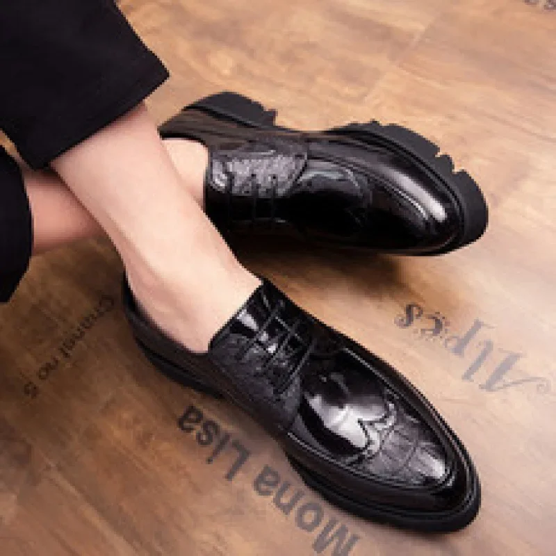 

Мужская обувь весна 2023 Новинка британский стиль Деловые деловые повседневные кожаные туфли Мужская Свадебная Молодежная модная обувь для жениха