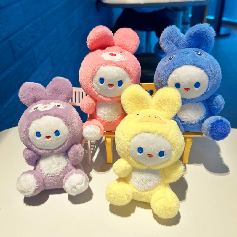 

10 см мультяшная Милая переодевающаяся кукла-кролик, плюшевые игрушки, детские креативные милые зайчики, строительные игрушки, детский подарок на день рождения