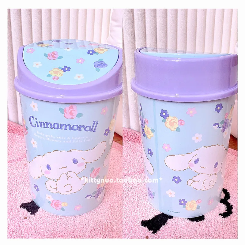Мультяшный аниме Kt Cat My Melody Purin Dog Kuromi Cinnamoroll Настольный откидной мусорный