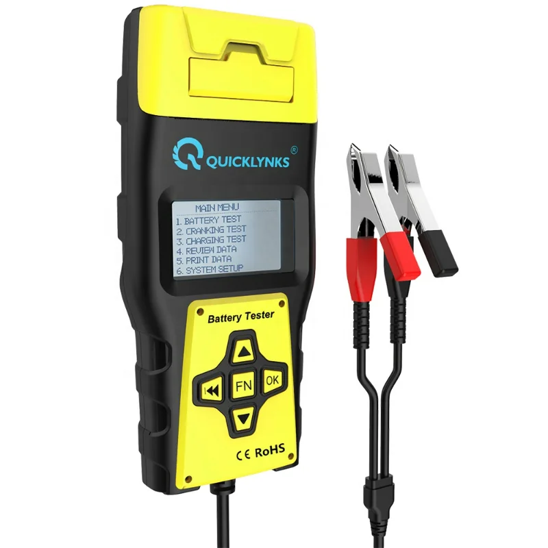

12V/24V Auto Battery Tester with Printer 100-2000 CCA Car Battery Analyzer Auto Cranking and Charging System Test Tool