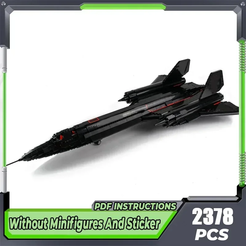 Строительные блоки Moc в стиле милитари знаменитая модель самолета SR-71 Blackbird