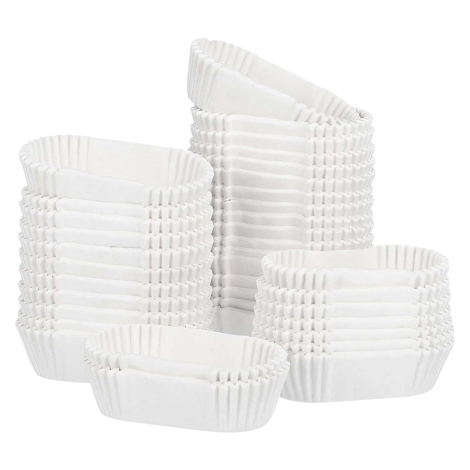 

1000 Pcs Cake Case Bread Paper Tray White Wrapping Pan Grease Proof Cupcake Liners Oval Tulip Baking Cups