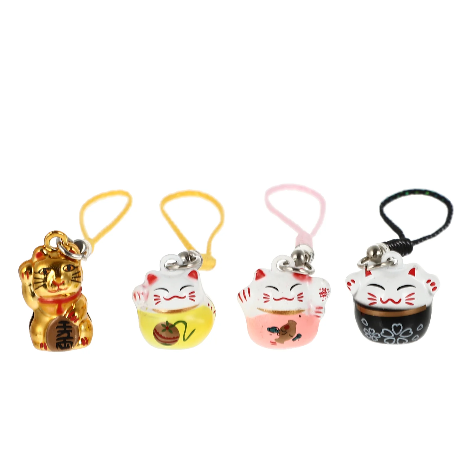 

Cat Keychain Key Japanese Pendant Fortune Ring Hanging Decor Charm Keyring Cartoon Chain Metal Charms Amulet Fengshui Omamori