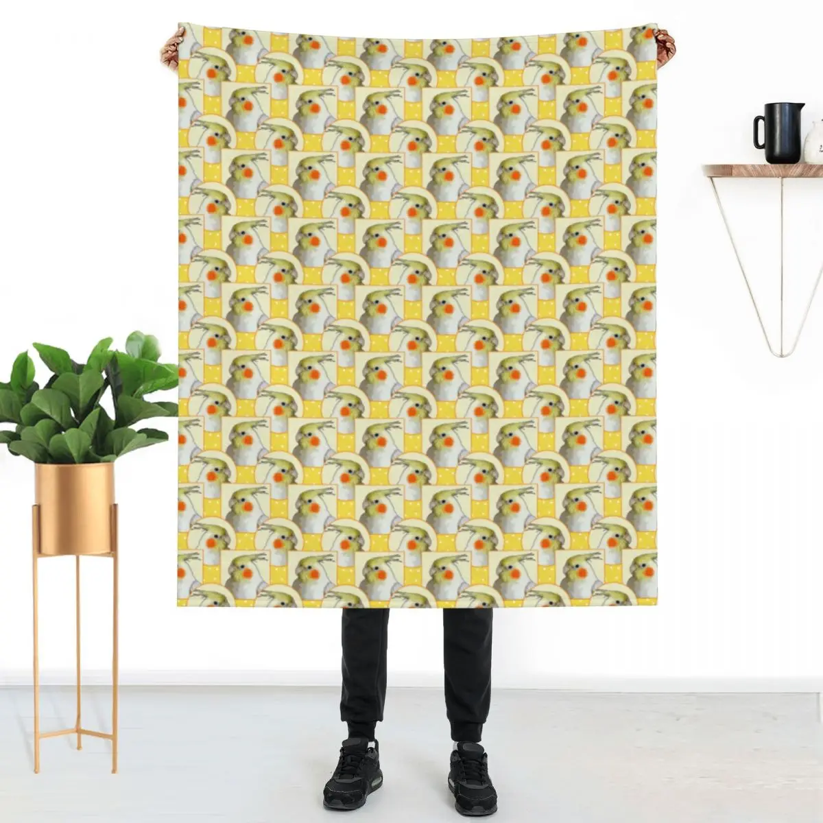 

Yellow Pet Parrot Blanket Cute Birds Print Couch Very Warm Throw Blanket Customize Cozy Blankets