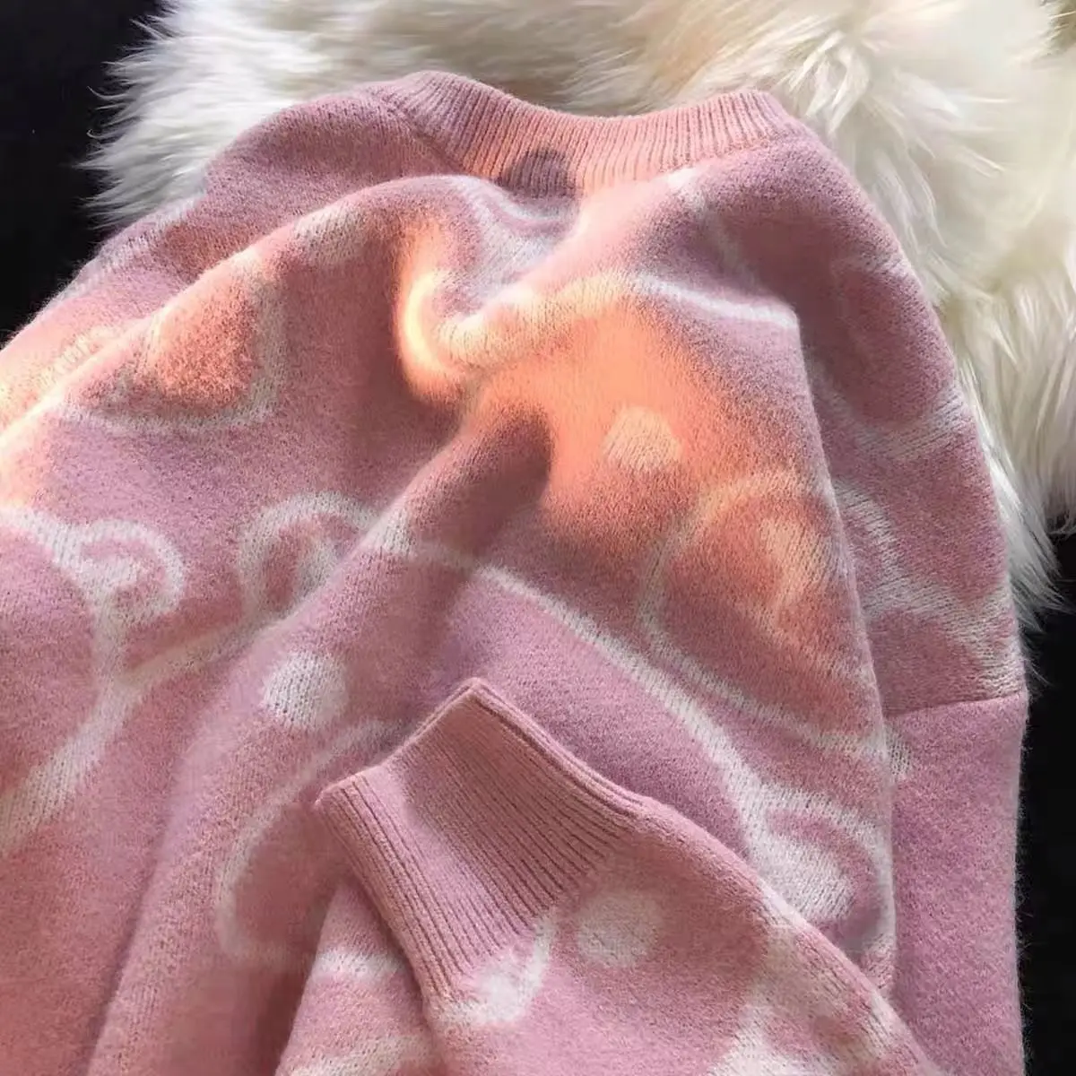 Женский свитер оверсайз аниме Y2k с длинным рукавом Уличная одежда Готическая