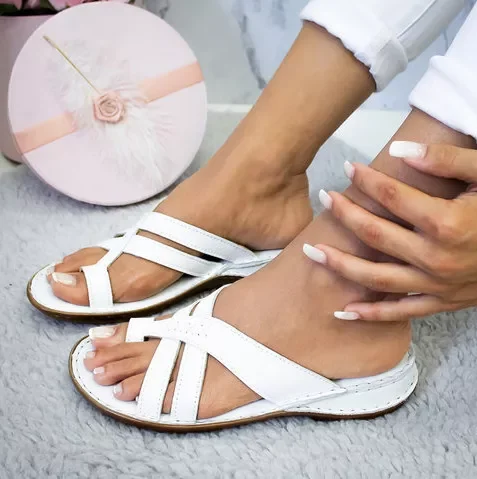 

Gladiator Sandals Women Comfy Slippers 2020 Fahion Roman Wedge Sandals Low Heels Beach Shoes Casual Flip Flops Sandalia Feminina