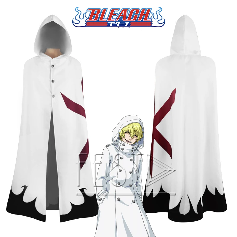 

Anime Bleach Stern Ritter Yhwach Cosplay Costume Wandenreich White Cloak Jugram Haschwalth Bambietta Basterbine Hoodie Cape