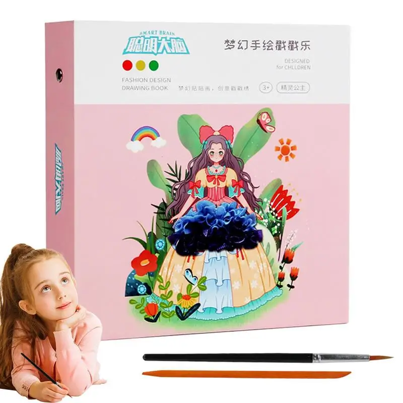 

Coloring Books For Kids Children's Hand-Painted Book Stickers Early Educational Painting Sticker Gifts Set For Easter Birthdays