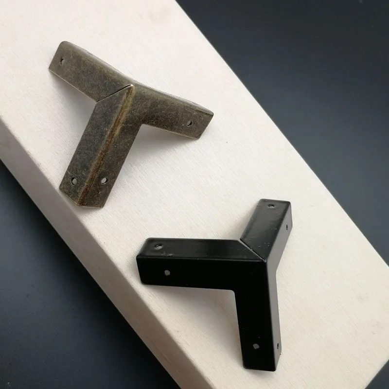 4 шт. Античная бронза Классические Угловые протекторы деревянная коробка