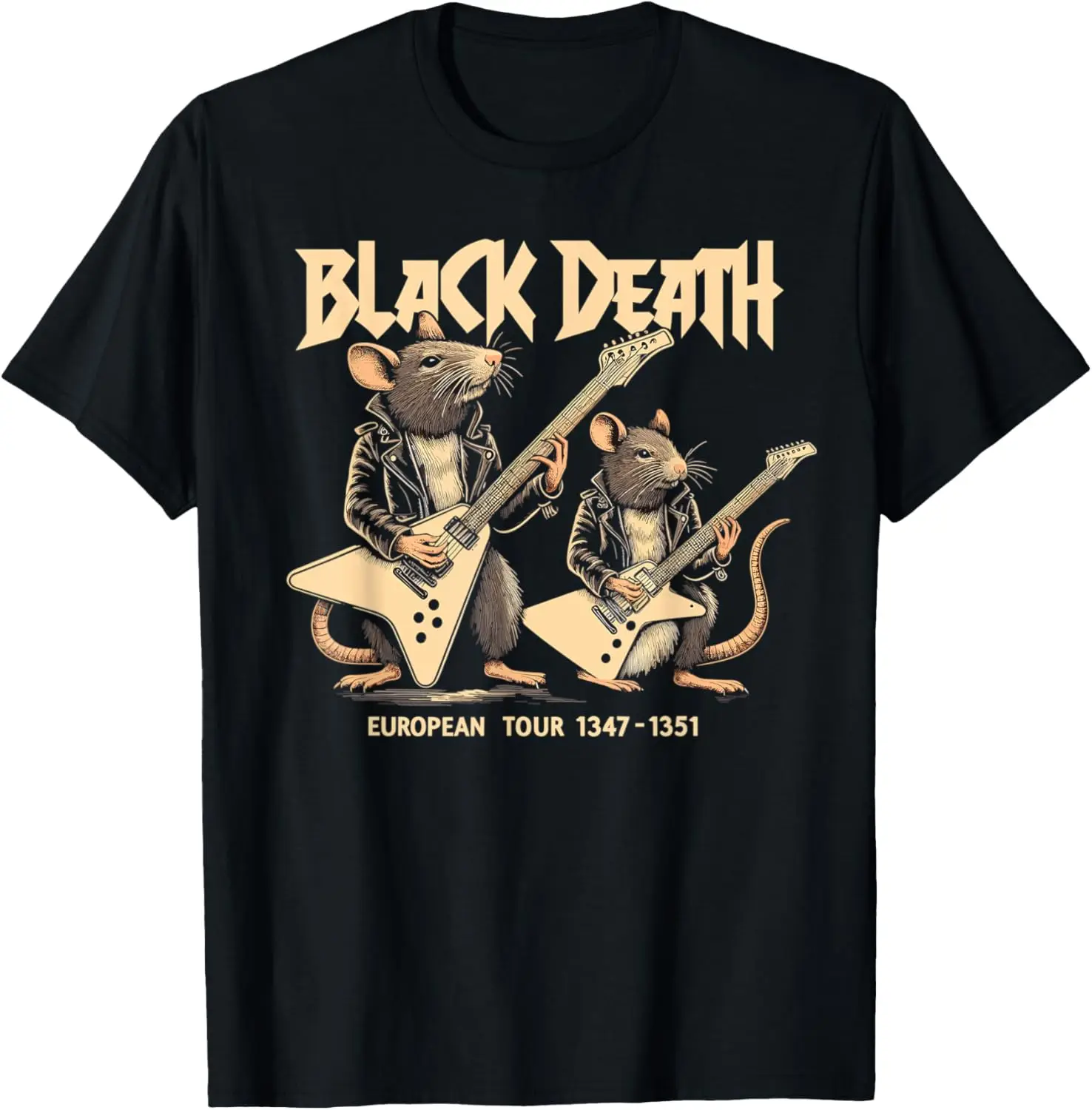 Европейский тур Черная смерть готическая футболка с средневековой историей Рен