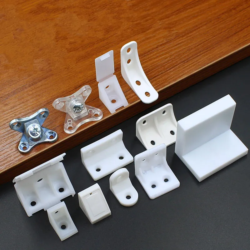 10pcs Nylon plastic corner bracket furniture 90 degree right Angle cabinet code link accessories intensification |
