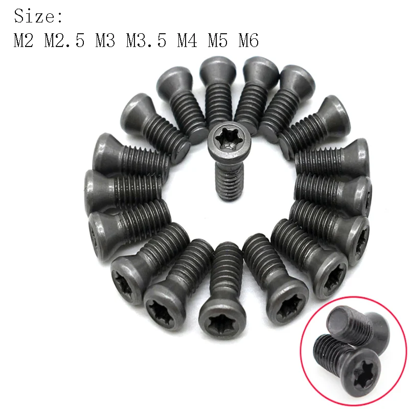 10pcs M2 M2.5 M3 M3.5 M4 M5 M6 torx Screw Self Tapping Replaces Carbide Inserts CNC Lathe Tool/Blade Cutter Bar Alloy Steel 12.9 - купить по