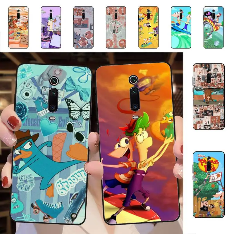 

Disney Phineas and Ferb Phone Case for Redmi 5 6 7 8 9 A 5plus K20 4X 6 cover