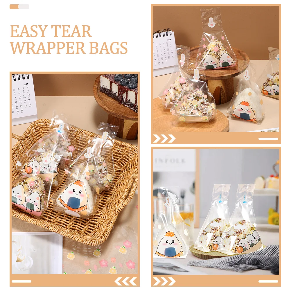 150 шт. декоративные пакеты для упаковки рисовых шариков