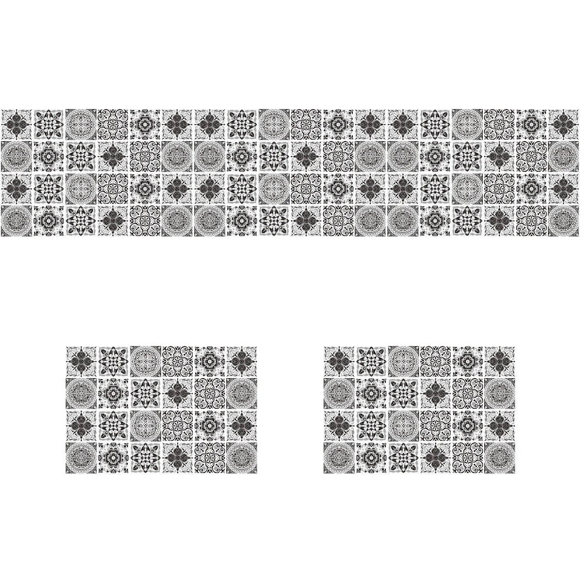 

120 pcs Vintage Style Tile Stickers Tile Decals Kitchen Peel and Stick Wall Tile Stickers Wall Stickers
