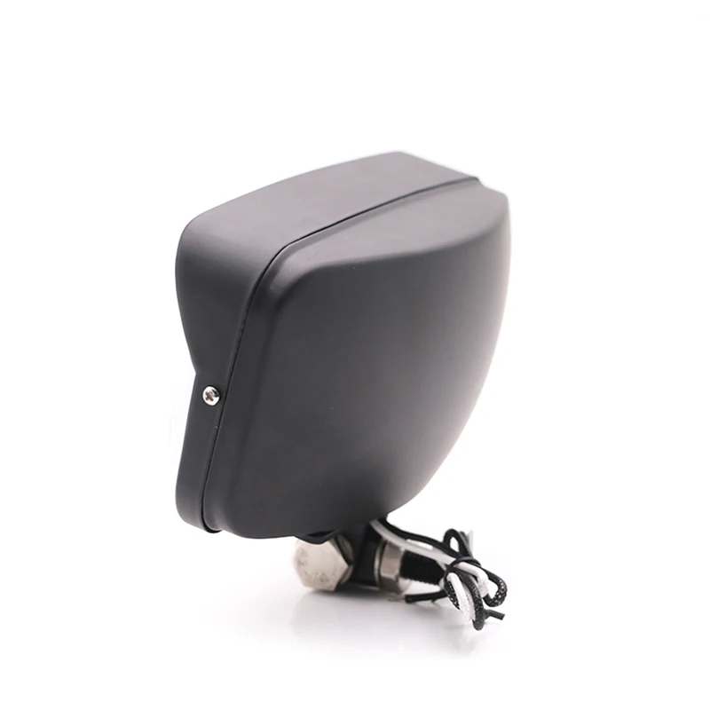 Мотоциклетная фара черная прямоугольная для Harley Suzuki Honda Cafe Racing Driver Bobber Triumph Vintage